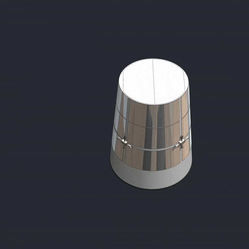 Rotating Isometric view of CAD model