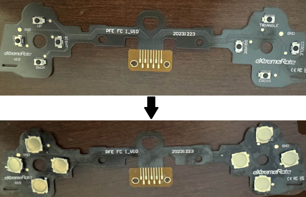 Photo of WIP button replacement