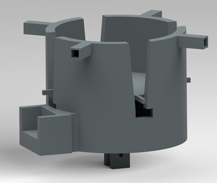 CAD model: parachute holder